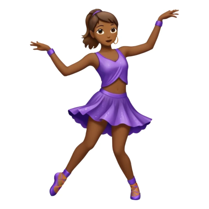 Brown silhouette female dancer in the rain sticker