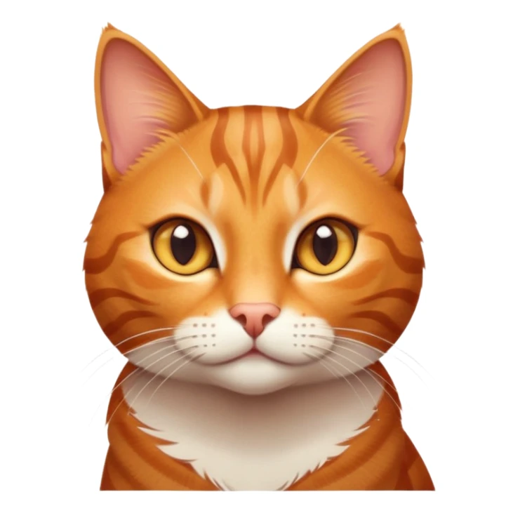 cinematic-cute-ginger-tabby-cat-portrait-emoji,-head-tilted-playfully-and-inquisitively,-sleek-orange-brown-fur-with-bold-tabby-stripes-and-a-distinctive-m-shaped-marking-on-the-forehead,-sparkling-amber-eyes,-simplified-yet-irresistible sticker