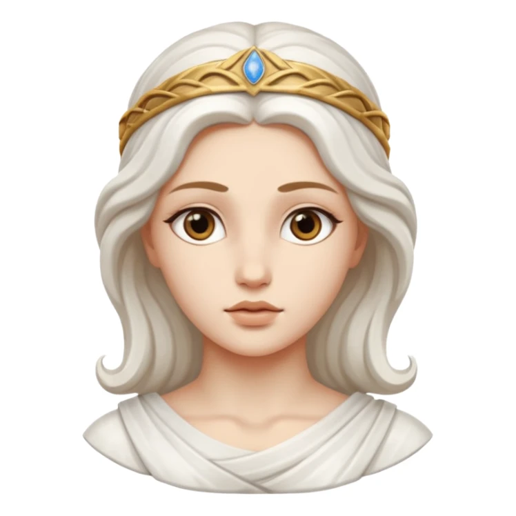 greek goddess sculpture face sticker