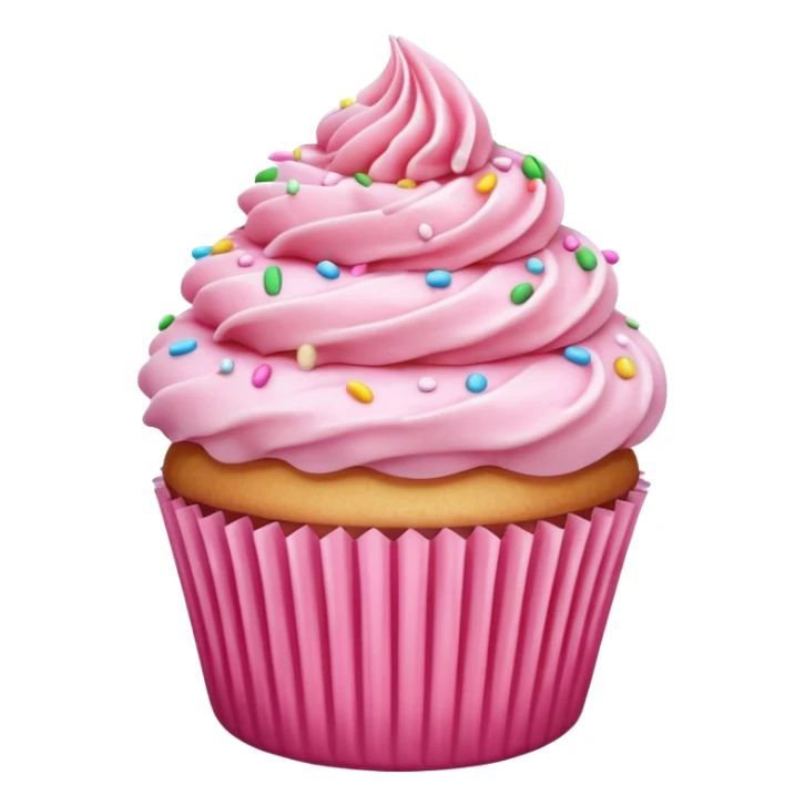 Cupcake with pink icing sticker