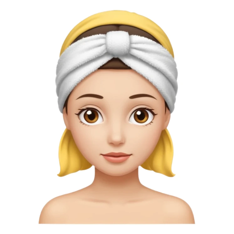 rosto de uma mulher com uma faixa de toalha na cabeça sticker