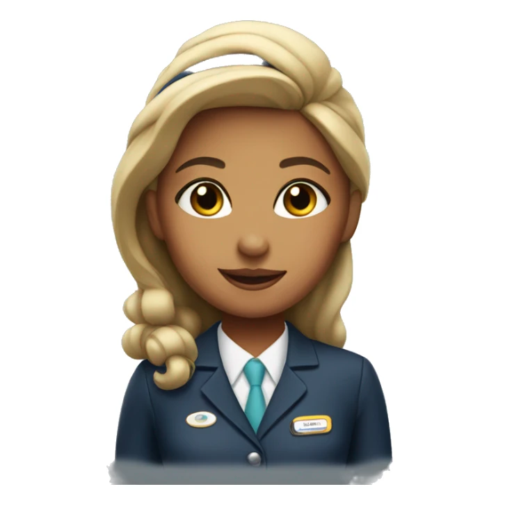 Girl as a flight attendant sticker