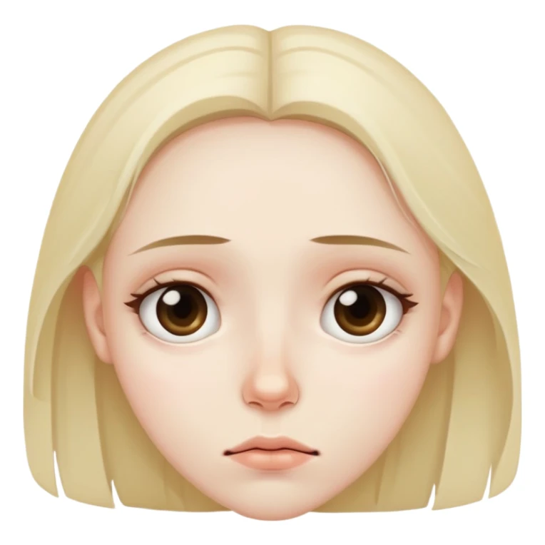 tired girl face sticker