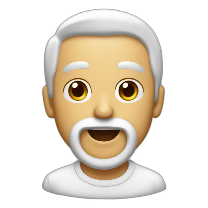 señor gordo con barba blanca cantando sticker