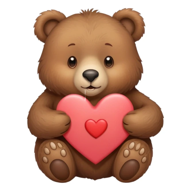 bear with a heart-shaped card that says Mom sticker