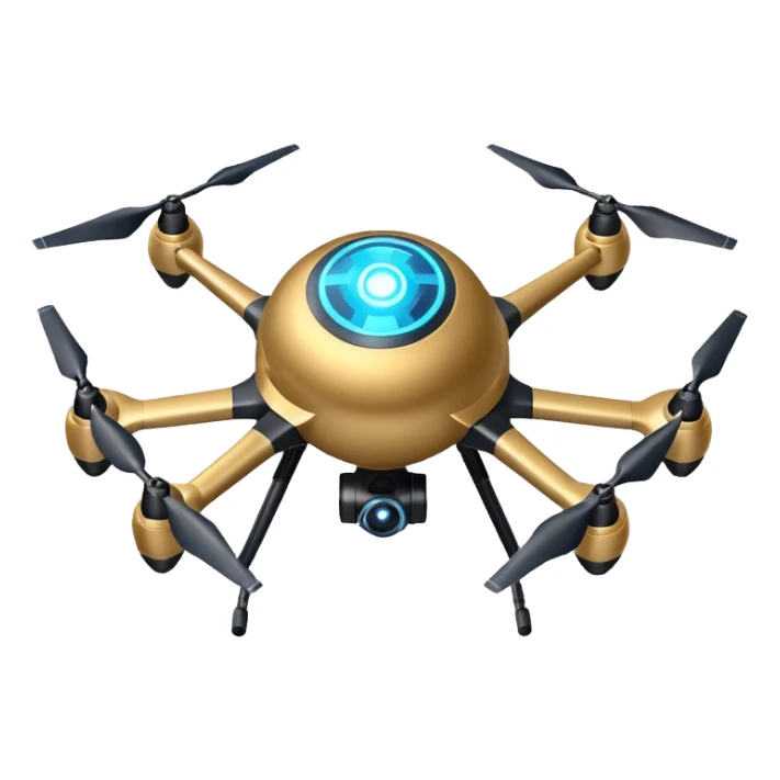 flying orb shaped futuristic targeting drone acquires target and paints with laser. sci-fi war. no propellers  sticker