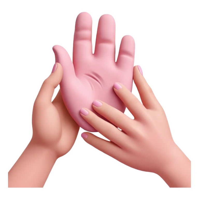 hand morphing and transforming pink clay into a new shape, showing the clay changing form sticker