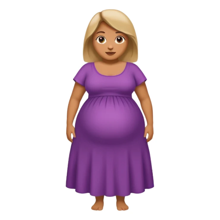 woman with very abnormally large belly sticker