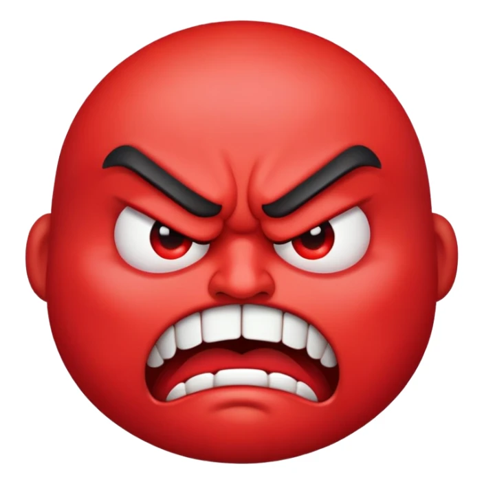 Red face emoji cursing angry mad sticker