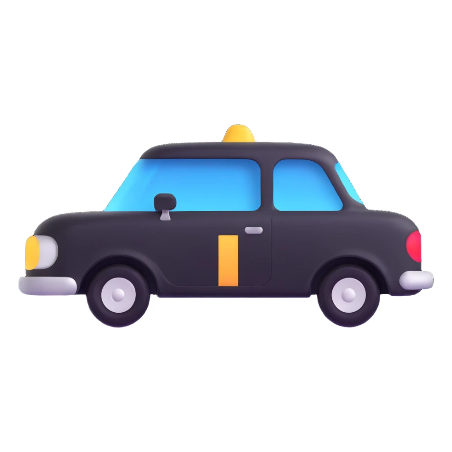 elegant solid car icon with a transparent protective film, refined and smooth design sticker