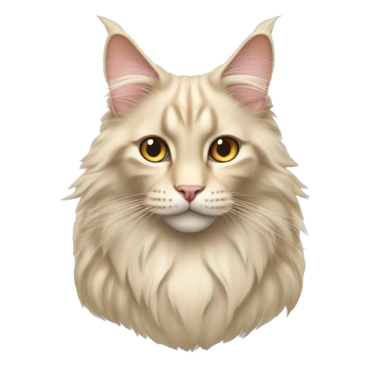 cream colored maine coon with hearts for eyes sticker