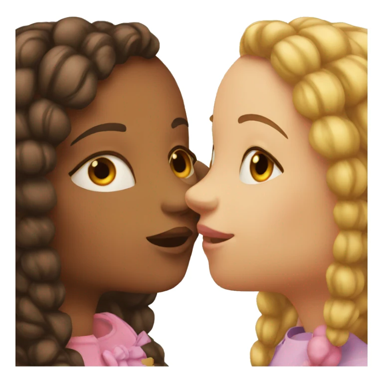 2 kissing girl bestfriends sticker