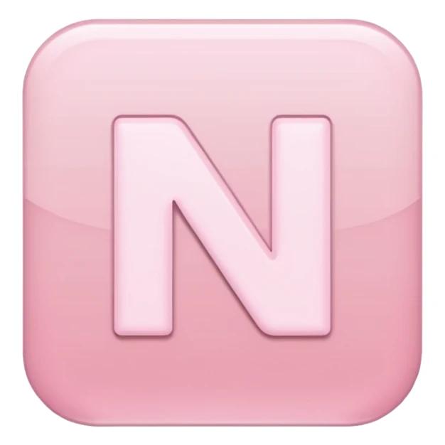Netflix accurate aesthetic "N" logo in pastel pink sticker
