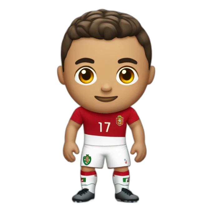 Cristiano ronaldo avec le maillot du portugal sticker