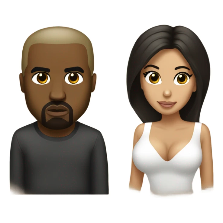 Kanye west and Kim kardasian sticker