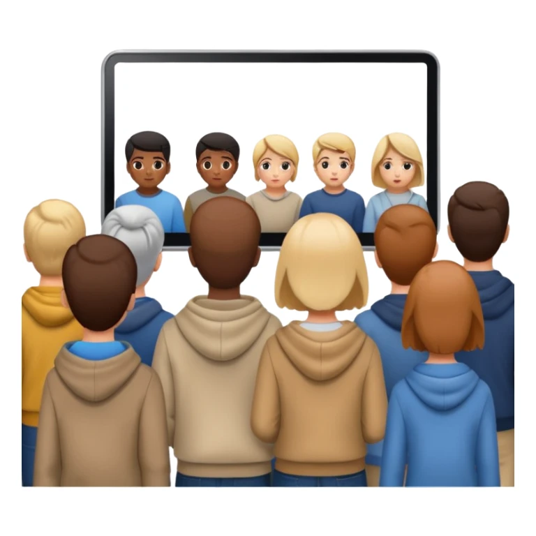 personas viendo una pantalla grande estan de espaldas sticker