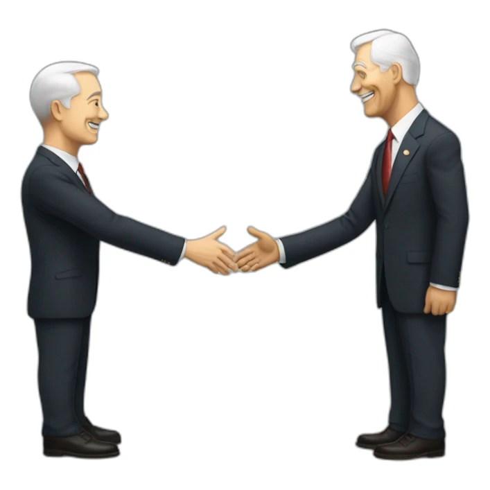 Barry Tegg shaking hands with the president sticker