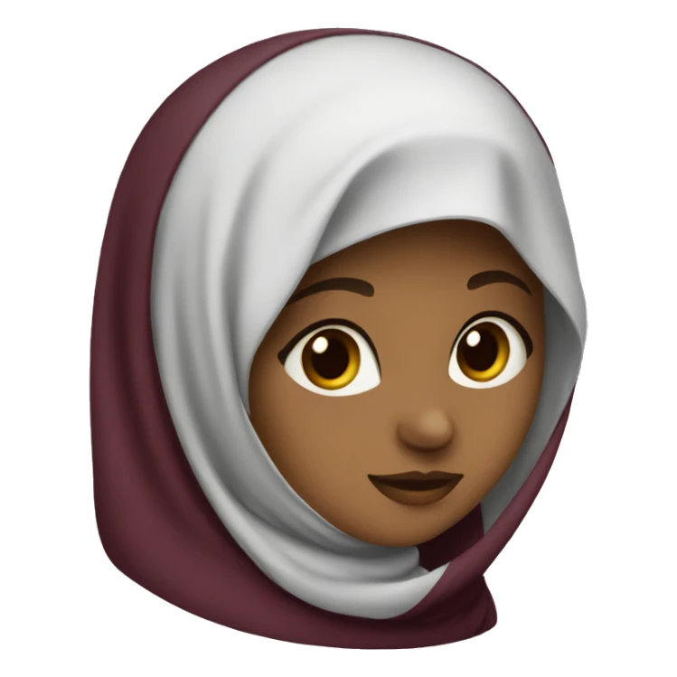 A girl in a hijab in burgundy sticker