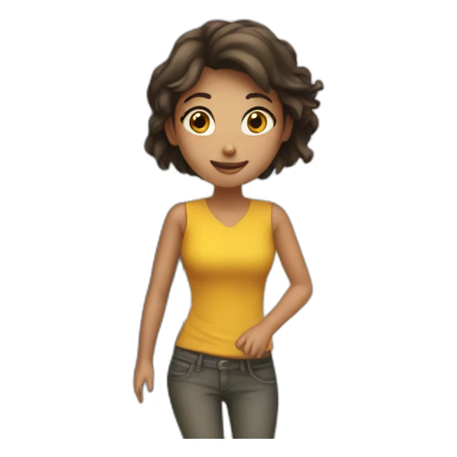 door and a woman sticker