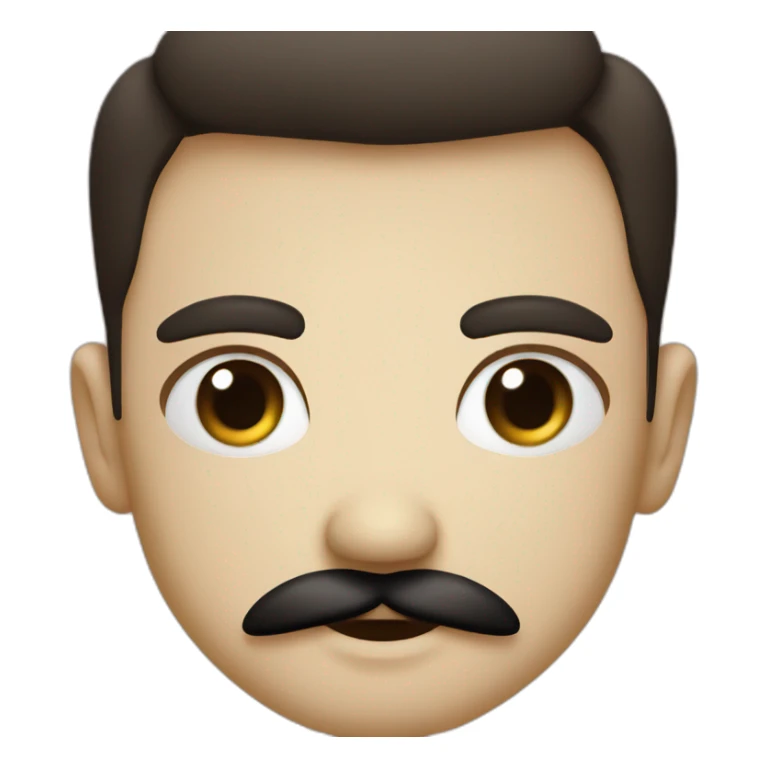 Little men with black mustach how have square form sticker