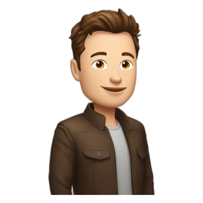 elon musk with mund sticker
