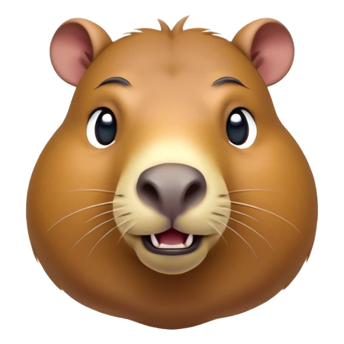 Cinematic Comical Capybara Portrait Emoji, Head tilted dramatically with an exaggeratedly shocked expression, featuring a robust, rotund build and a distinct capybara head with a broad snout and small ears, with wide, comically expressive eyes full of humorous disbelief, Simplified yet hilariously expressive features, highly detailed, glowing with a slightly sassy natural glow, high shine, dramatic yet playful, stylized with an air of quirky charm, soft glowing outline, capturing the essence of a meme-worthy capybara that looks ready to side-eye its way into viral fame! sticker