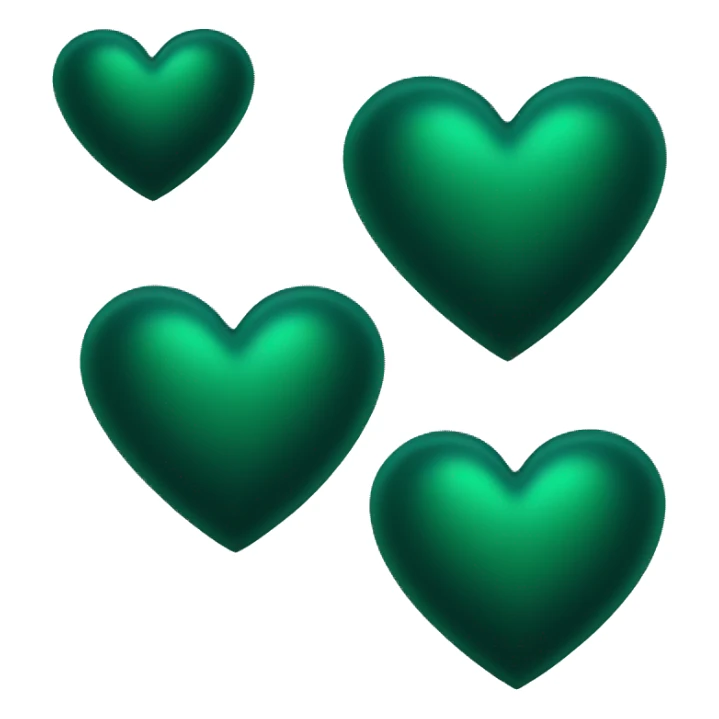 Dark green heart sticker