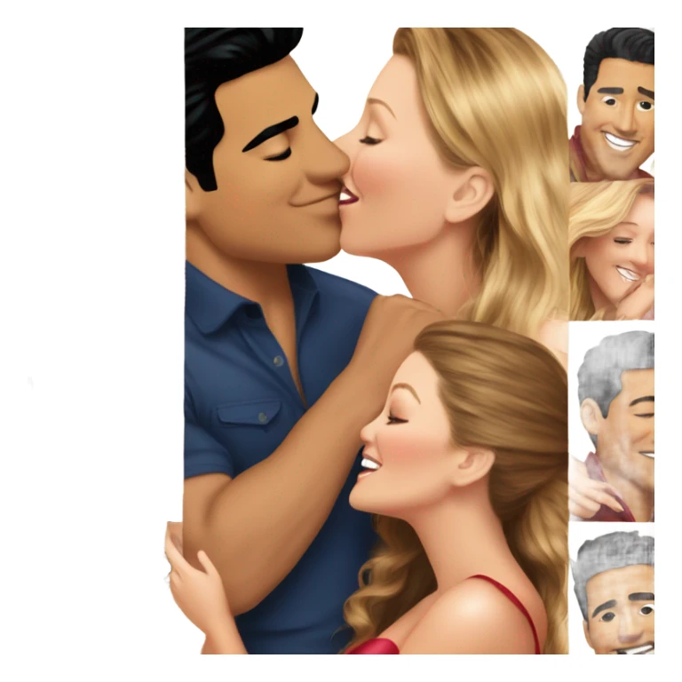 Mario Lopez kissing Blake lively sticker