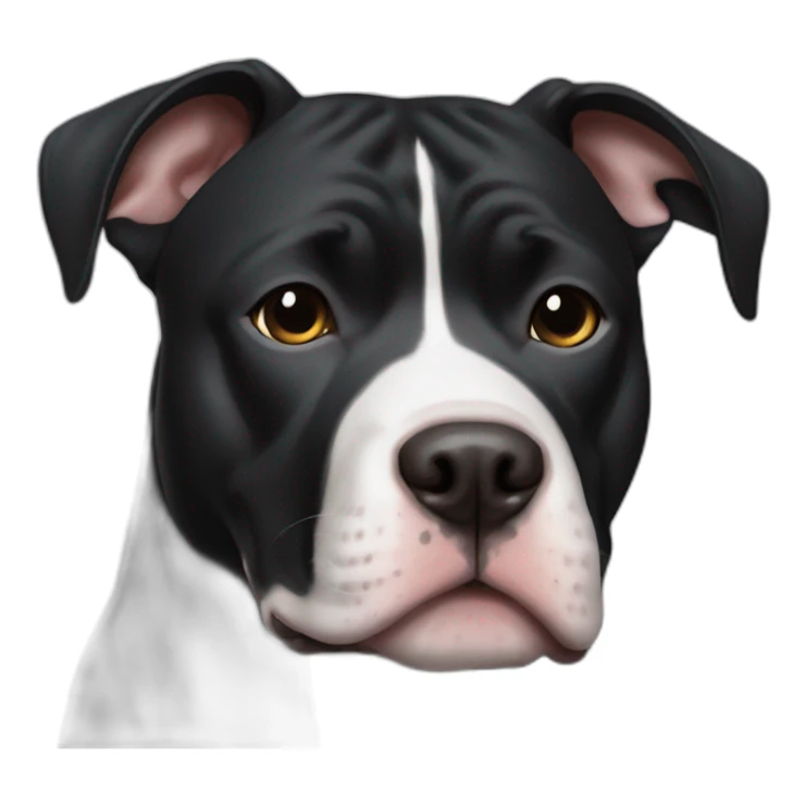 Black pitbull with white line from nose to forehead sticker