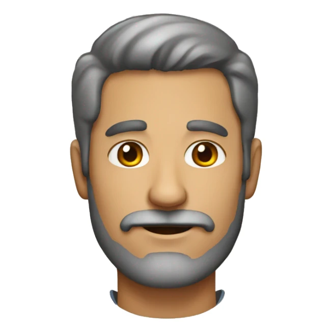 hombre 60 años con barba sticker