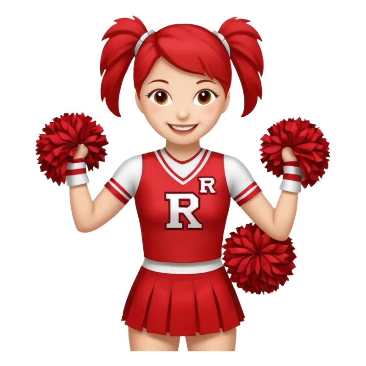 Rutgers full body Cheerleader sticker