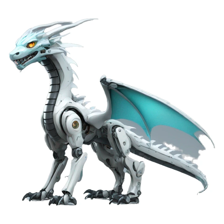 Mechanical futuristic Dragon full body sticker