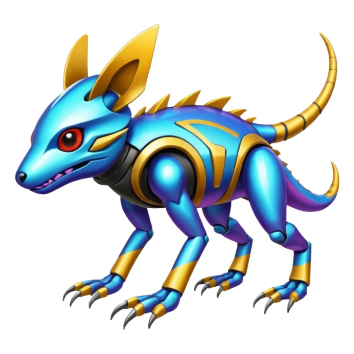  exotic tropical cyber-Protogen-Fakémon-Vernid-creature sticker