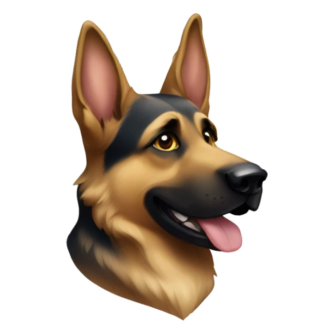 German shepherd with diamonds sticker