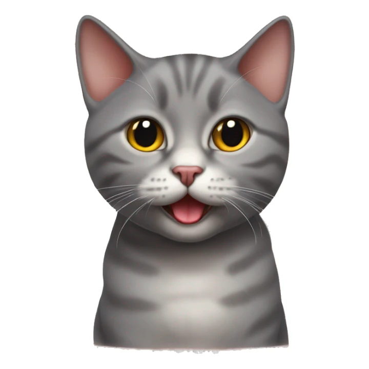 British Short Hair cat with her tounge out sticker