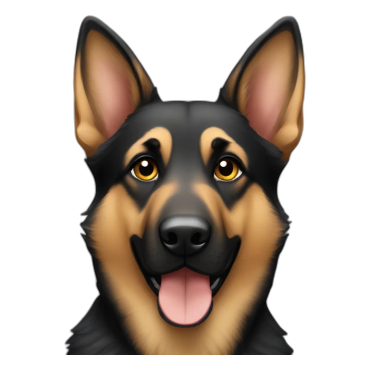 black and tan german shepherd dog sticker