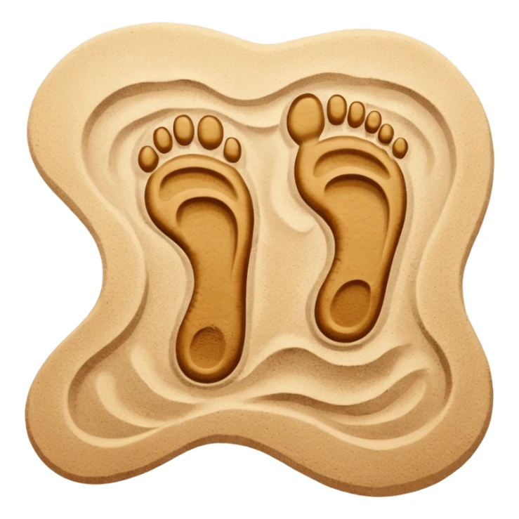 A man’s footprint in the sand sticker