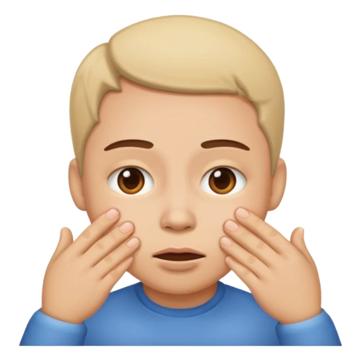 Une main qui tire les joues mais juste la main sticker