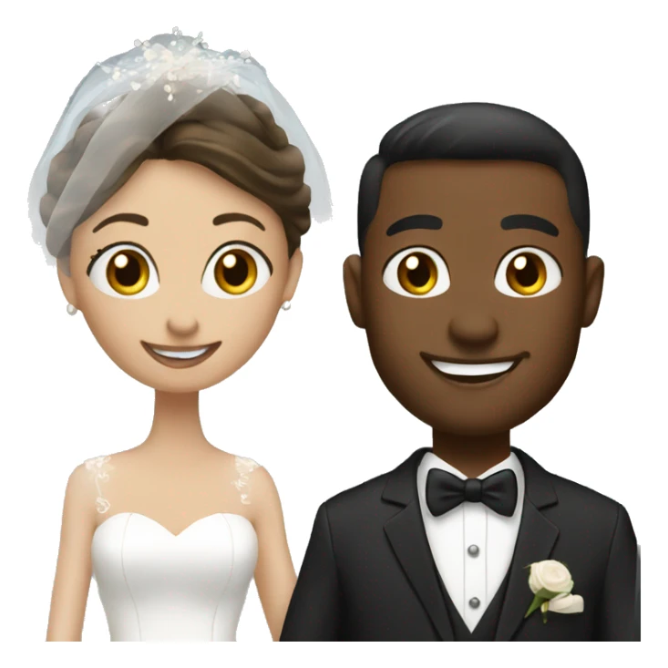 bride and groom sticker