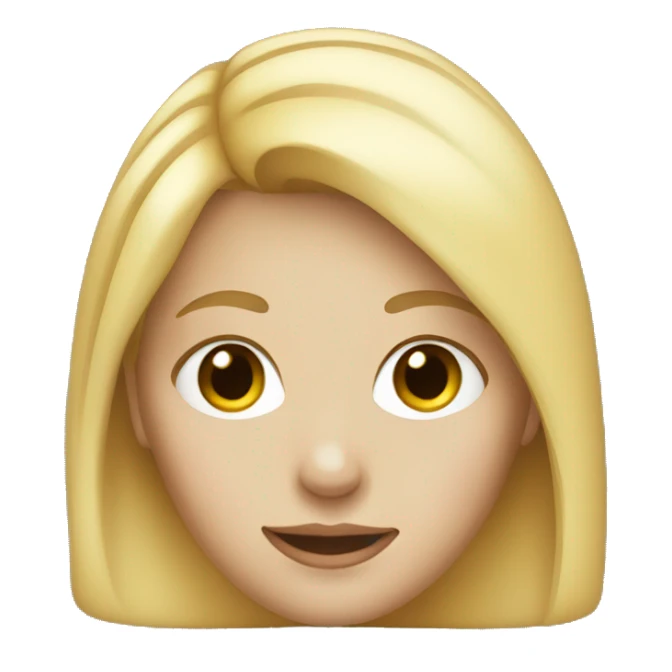 Blonde girl with spots on face sticker