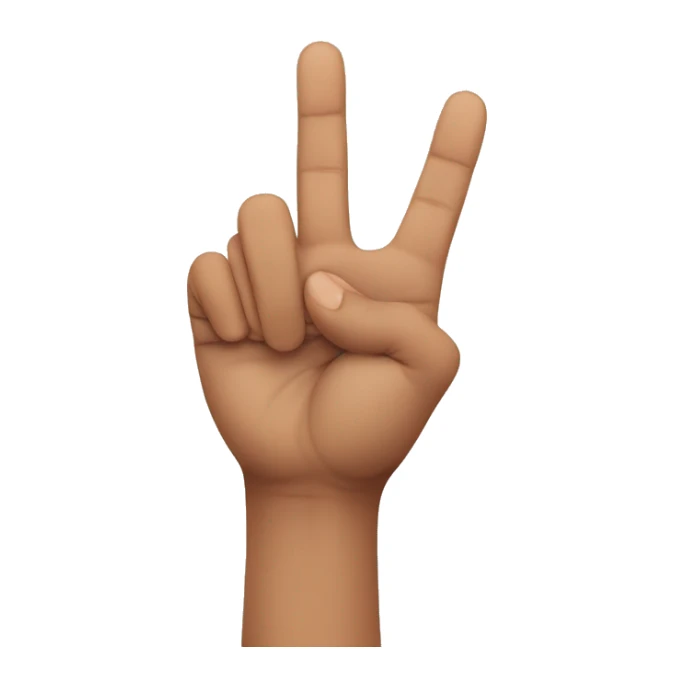 hand shows little finger as a sign of reconciliation sticker