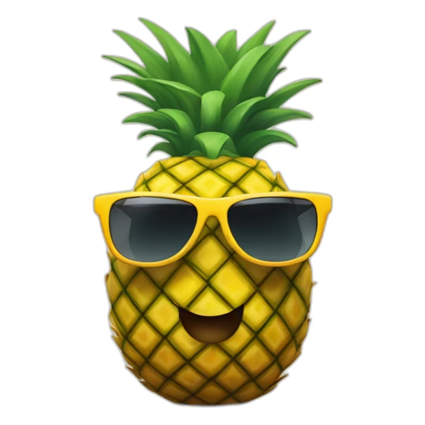 cool and stylish pineapple wearing sunglasses sticker