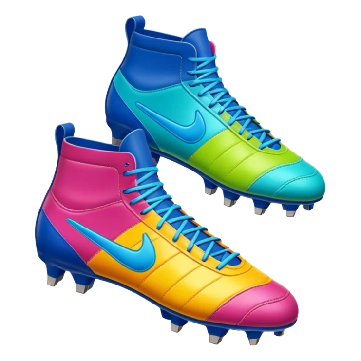 colorful football boots sticker