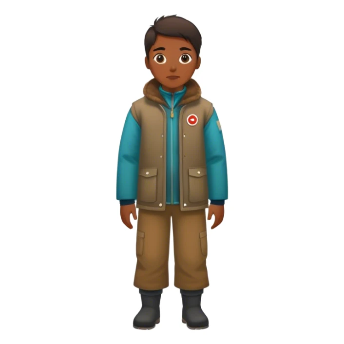 photorealistic greenland citizen standing full length sticker