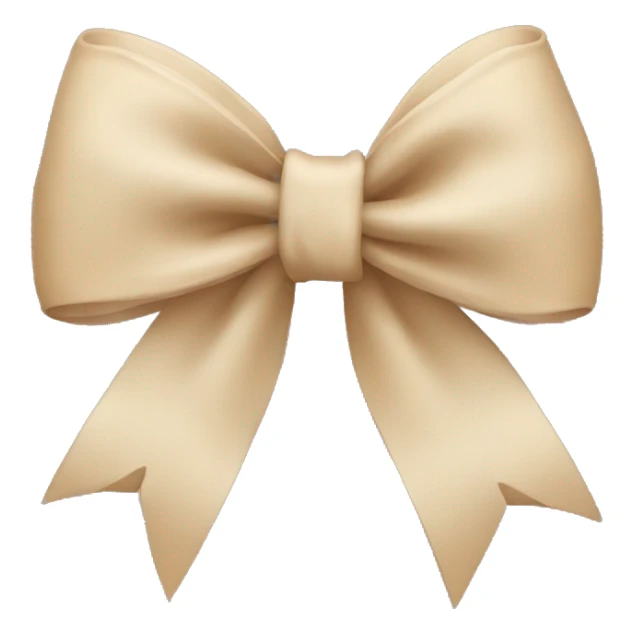 Beige bow sticker
