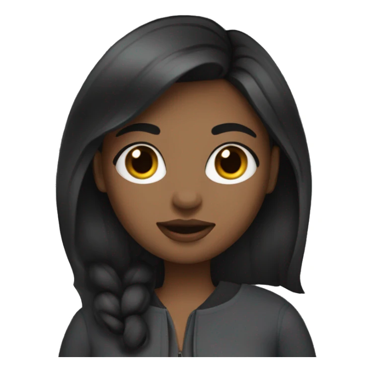 It girl with mackbook and dark hair sticker
