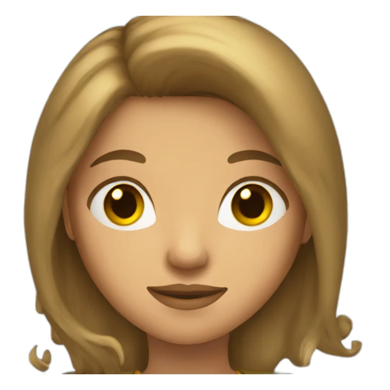 female robin with light brown long hair sticker