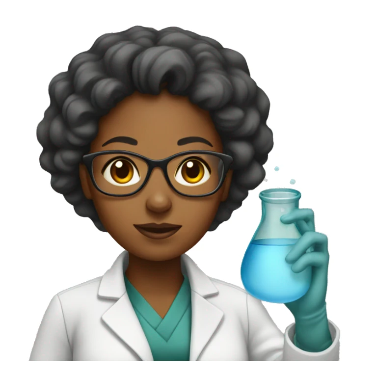 African American female scientist sticker
