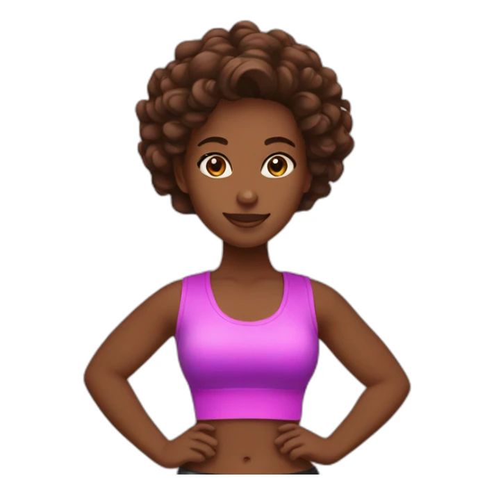 Zumba brown-hair girls sticker