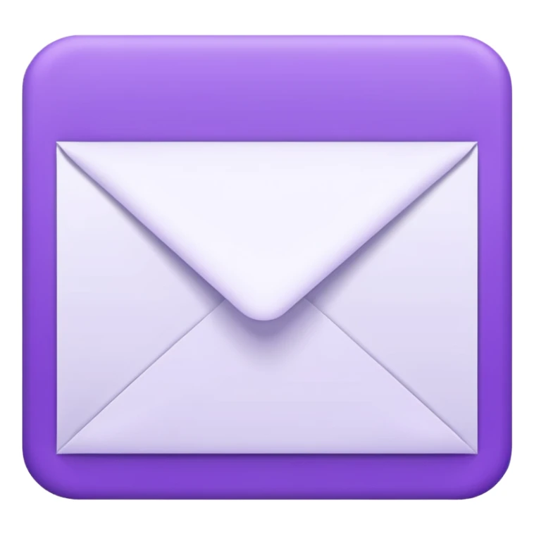 purple empty letter sticker